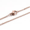 Chaine complète acier or rose 14k forçat 1.9mm/45cm,chaine collier sans nickel, acier or rose,chaine complète, x1 G1102