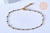 Chaine de cheville acier doré 14k résine noire chaine doree, bracelet chaîne fine,1.5-2mm,23cm, x1 G3430