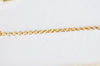 Chaine fine dorée rollo 16K 2.5 microns,chaine collier, chaine complète,chaine dorée,1.7 mm, 43cm, X1 G2425