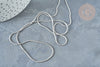 Chaine fine laiton platine serpent 1mm, chaine argentée création bijoux,grossiste chaine, création bijoux,le mètre-G1420