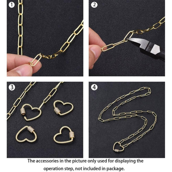 Chaine laiton doré 18k maille rectangle,chaine collier,création bijoux,chaine large,14x4.5mm, x 1Mètre (G2549)