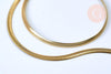 Chaine serpent complète acier inoxydable 304 doré 14k -2.2mm- 45cm,création de bijoux en acier inoxydable, x1 G5680