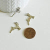 Charm Biche couleur platine 1.5mm, pendentif animal, x5 (G1729)