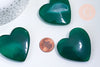 Coeur agate naturelle vert druze, agate naturelle roulée, pierre semi-precieuse, séance lithothérapie, 47mm, X1 G5652