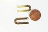 Connecteur U laiton brut, connecteurs, laiton brut, pendentif géométriques création bijoux, lot de 5, 19mm,G2561