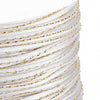 Cordon blanc or, fabrication bijoux bijoux,ruban mariage,fourniture créative, scrapbooking, largeur 1.5mm, X 1mètre G3336