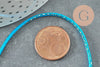 Cordon bleu turquoise or 1.5mm, x 1mètre (G3763)