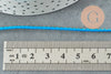 Cordon bleu turquoise or, bijoux,ruban mariage, scrapbooking, largeur 1.5mm, X 1mètre G3763