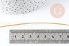 Cordon doré métallisé polyester 1mm, fil pour bijoux noeud coulissant, x1 mètre (G9093)