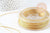 Cordon doré métallisé polyester 1mm, fil pour bijoux noeud coulissant, x1 mètre (G9093)