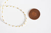 Cordon écru or 1-1.5mm, fourniture créative scrapbooking création bijoux mariage, x5m G2098