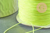 Cordon fil de jade jaune fluorescent polyester 0.6mm, cordon pour création de bijoux x1 mètre G9518