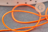 Cordon polyester orange fluorescent, fabrication bijoux,fourniture créative, scrapbooking, 0.7mm, x 5mètres G5814