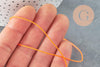 Cordon polyester orange fluorescent, fabrication bijoux,fourniture créative, scrapbooking, 0.7mm, x 5mètres G5814