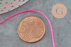 Cordon polyester rose fluorescent, fabrication bijoux,, scrapbooking, 0.7mm, X 5mètres G1946