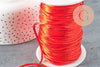 Cordon queue de rat satin rouge,cordon brillant,cordon satiné, cordon Bijou, scrapbooking, lacet rouge,2mm, x 5mètres G1379