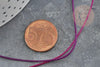 Cordon rose fuchsia Métallisé tressé polyester 1mm, cordon métallisé pour bijoux, x1 mètre G8172