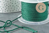 Cordon satiné vert foncé, cordon pour bijoux,cordon vert, scrapbooking, largeur 2mm, X 1mètre G0463