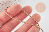 Cordon tressé Taupe Marron Beige Or 1.5mm x1 mètre G9729