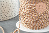 Cordon tressé marron beige fil doré, cordon pour bijoux,cordon multicolore scrapbooking,corde décoration, X 1mètre G6210