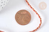Cordon tressé orange clair et foncé fil doré 1.5mm-2mm, scrapbooking, x 1Mètre G7470