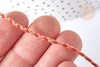 Cordon tressé orange clair et foncé fil doré 1.5mm-2mm, scrapbooking, x 1Mètre G7470