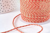 Cordon tressé orange clair et foncé fil doré 1.5mm-2mm, scrapbooking, x 1Mètre G7470