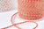 Cordon tressé orange clair et foncé fil doré 1.5mm-2mm, scrapbooking, x 1Mètre G7470