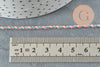 Cordon tressé rose bleu corail fil doré 2mm,cordon multicolore scrapbooking,corde décoration, X 1mètre G5809