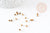 EP Perles intercalaires facettées laiton brut 2.5mm, x50 (G7315)