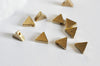 ERREUR Breloque triangle 1 trou laiton brut, pendentif sans nickel,creation bijoux, pendentif géométrique,6mm,x 10-G1611