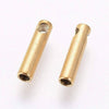 Embouts de cordon acier doré 7x1.6mm, x10 (G4047)