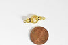 Fermoir à clipser anneaux laiton doré 18k strass, grand fermoir qualité, fermoir doré, fermoir luxe,25.5mm, x1 G2996