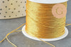 Fil doré métallisé en polyester 0.4m, création bijoux, fil Couture, broderie,fil or,fil métallique, bobine de 50 mètres, x1 G5943