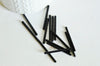 Grandes perles rocaille Tube noires 20x2,5mm,verre noir, long tube,perle tube noir, création bijoux, x 10gr G3155