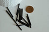 Grandes perles rocaille Tube noires 20x2,5mm,verre noir, long tube,perle tube noir, création bijoux, x 10gr G3155