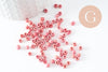 Grosses perles rocaille rose mat 4mm,perles rocaille rose opaque perles verre, x10g (G3735)