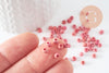 Grosses perles rocaille rose mat 4mm,perles rocaille rose opaque perles verre, x10g (G3735)