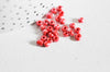 Grosses perles rocaille rouge nacré,fperles rocaille rouge opaque, diamètre 4mm x 10Gr (G3733)