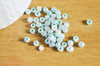 Grosses perles rocaille vert nacré, perles rocaille vertes, vert opaque, diamètre 4mm x 10Gr (G3815)