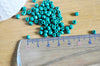 Grosses perles rocaille vert , perles rocaille vertes, vert opaque,diamètre 4mm x 10Gr (G3818)