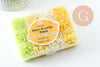 Kit mix de perles heishi jaune citron, Coffret et kit pour création de bijoux fantaisie, x1 G9775