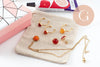 Kit parure de bijoux cabochon pierre naturelle, Coffrets et kits pour la création de bijoux fantaisie DIY, X1 G9557