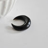 Lune corne noire naturelle 8mm, Septum piercing écarteur corne naturelle X1 G0965