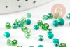 Mélange perles rocaille camaïeu verts ,fournitures pour bijoux, perles rocaille vert transparent, x 10gr G9511