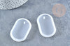 Moule en silicone pour création pendentif ovale,moule pour réaliser des bijoux avec inclusion en résine, x1 G8513