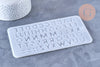 Moule pour fabrication lettre alphabet résine 21cm, un moule en silicone pour réaliser moulage résine jesmonite,21cm, x1 G4969