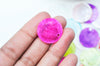 Pastilles rondes nacre multicolore, bouton nacre,pendentif nacre, coquillage naturel,nqcre naturelle,2.5cm, x 10 G4308