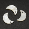 Pendentif Lune nacre blanche naturelle, pendentif lune,bijou nacre,coquillage blanc, création bijoux, 13mm, lot de 10-G905