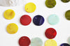 Pendentif Pastille ronde nacre multicolore opaque,pendentif nacre, coquillage naturel, nacre naturelle,16mm, x 10,G2379